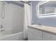 Bathroom with shower/tub combo and vanity at 2364 Silver Palm Dr, Kissimmee, FL 34747