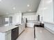 Modern kitchen with stainless steel appliances and white cabinets at 10411 Park Estate Avenue, Orlando, FL 32836