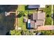 Aerial view of a lakefront home with private dock and backyard at 621 E Wildmere Ave, Longwood, FL 32750
