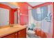Simple bathroom with single vanity and shower/tub combo at 2053 Nobscot Pl, Apopka, FL 32703