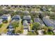 Aerial view showcasing home's location and backyard at 2053 Nobscot Pl, Apopka, FL 32703