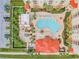 Bird's-eye view of community pool, spa, and surrounding amenities at 7383 Universal Blvd # 411, Orlando, FL 32819