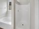 Bathroom featuring a shower and vinyl flooring at 10472 Eastpark Lake Dr, Orlando, FL 32832