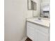 Simple half bathroom with white vanity and a single sink at 10472 Eastpark Lake Dr, Orlando, FL 32832