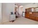 Dining room with wood hutch and view of staircase at 15543 Pebble Ridge St, Winter Garden, FL 34787