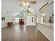 Spacious living room with high ceilings and fireplace at 500 Teacup Springs Ct, Winter Garden, FL 34787