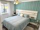 Cozy bedroom with a comfortable bed and light teal walls at 10301 Us Highway 27 # 85, Clermont, FL 34711