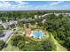 Community pool and surrounding area, aerial view at 1091 Indigo Dr # 201, Celebration, FL 34747