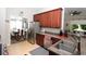Updated kitchen with stainless steel appliances and ample cabinet space at 1545 Blue Sky Blvd, Haines City, FL 33844