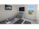Small home gym with weights, step-up platform and yoga mats at 2526 Sage Valley Way, Winter Haven, FL 33884