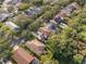 Aerial view of a residential neighborhood with houses, trees, and pools at 226 W Tarrington Dr, Deland, FL 32724