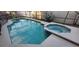 Relaxing pool and spa area with screened enclosure at 115 Canna Dr, Davenport, FL 33897