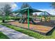 playground with shade structures and play equipment at 653 Persian Dr, Haines City, FL 33844