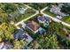 Aerial view showcasing multiple homes and landscape at 830 Oakdale St, Windermere, FL 34786