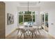 Bright dining room with a round table and chairs, overlooking the pool at 830 Oakdale St, Windermere, FL 34786