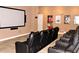 Community theater room with reclining chairs and a large screen at 4511 Monado Dr, Kissimmee, FL 34746