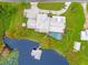 Bird's eye view of a waterfront home with pool and private dock at 6320 S Sylvan Lake Dr, Sanford, FL 32771
