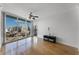 Bright living room with hardwood floors and city view at 322 E Central Blvd # 1807, Orlando, FL 32801