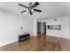 Spacious living room featuring hardwood floors and open concept at 322 E Central Blvd # 1807, Orlando, FL 32801