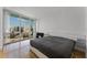 Main bedroom with city view and hardwood floors at 322 E Central Blvd # 1807, Orlando, FL 32801