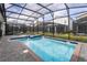 Inviting pool and spa with screened enclosure at 4537 Target Blvd, Kissimmee, FL 34746