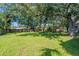 Large, grassy backyard with mature trees providing shade at 1506 W 16Th St, Sanford, FL 32771