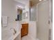Bathroom with soaking tub, shower, and updated vanity at 535 Crimson Ln, Winter Springs, FL 32708
