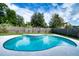 Kidney shaped swimming pool in backyard at 5418 S Bracken Ct, Winter Park, FL 32792