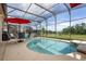 Relaxing screened-in pool and patio area at 348 Sand Ridge Dr, Davenport, FL 33896