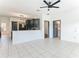Bright kitchen with granite countertops and dark cabinetry at 3623 Weatherfield Dr, Kissimmee, FL 34746
