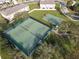 Aerial view of community amenities including tennis and basketball courts at 3623 Weatherfield Dr, Kissimmee, FL 34746