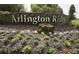 Arlington Ridge community entrance with beautiful landscaping at 4245 Arlington Ridge Blvd, Leesburg, FL 34748