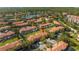 Aerial view showcasing townhome and surrounding community at 8581 Bay Lilly Loop, Kissimmee, FL 34747