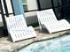 Two white lounge chairs by the pool, ideal for relaxation at 2104 Fleming Mist Pl, Kissimmee, FL 34747