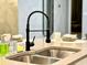 Modern kitchen sink with a sleek black faucet at 2104 Fleming Mist Pl, Kissimmee, FL 34747