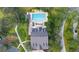 Aerial view of community pool and clubhouse at 22011 Belgian Ct, Mount Dora, FL 32757