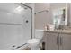 Clean bathroom with shower, toilet and granite vanity at 4715 Terra Esmeralda Dr, Kissimmee, FL 34746
