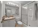 Simple bathroom with a shower/tub combo and single sink vanity at 1029 Park Ridge Cir, Kissimmee, FL 34746