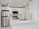 Modern kitchen featuring stainless steel appliances and white cabinetry at 3702 Palm Desert Ln # 5431, Orlando, FL 32839