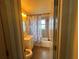 Clean bathroom with tub, shower, and updated vanity at 5937 Colchester Dr, Orlando, FL 32812