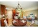 Kitchen with granite countertops and dark wood cabinets at 913 Sycamore Ln, Altamonte Springs, FL 32714