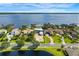 Aerial view of luxury lakefront home under construction at 10345 Hart Branch Cir, Orlando, FL 32832