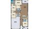 Four-bedroom, three bathroom home floor plan, showing a large Gathering room and lanai at 4190 Rossmore Dr, Orlando, FL 32810