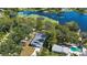 Aerial view of house near lake at 4190 Rossmore Dr, Orlando, FL 32810