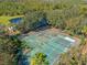 Aerial view of two well-maintained tennis courts at 450 Lake Shore Pkwy, Davenport, FL 33896