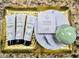 Gold tray with artisan soap, bath bombs, and toiletries at 1465 Belle Terre Rd, Davenport, FL 33896