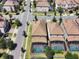 Aerial view showing houses with pools in a residential area at 1465 Belle Terre Rd, Davenport, FL 33896