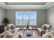 Relaxing living room with lake view and comfortable seating at 6019 Linneal Beach Dr, Apopka, FL 32703