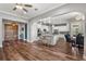 Open concept kitchen with an island and breakfast bar at 6019 Linneal Beach Dr, Apopka, FL 32703