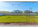 Fenced backyard with a grassy lawn and string lights at 4009 Winding Meadows St, Apopka, FL 32712
